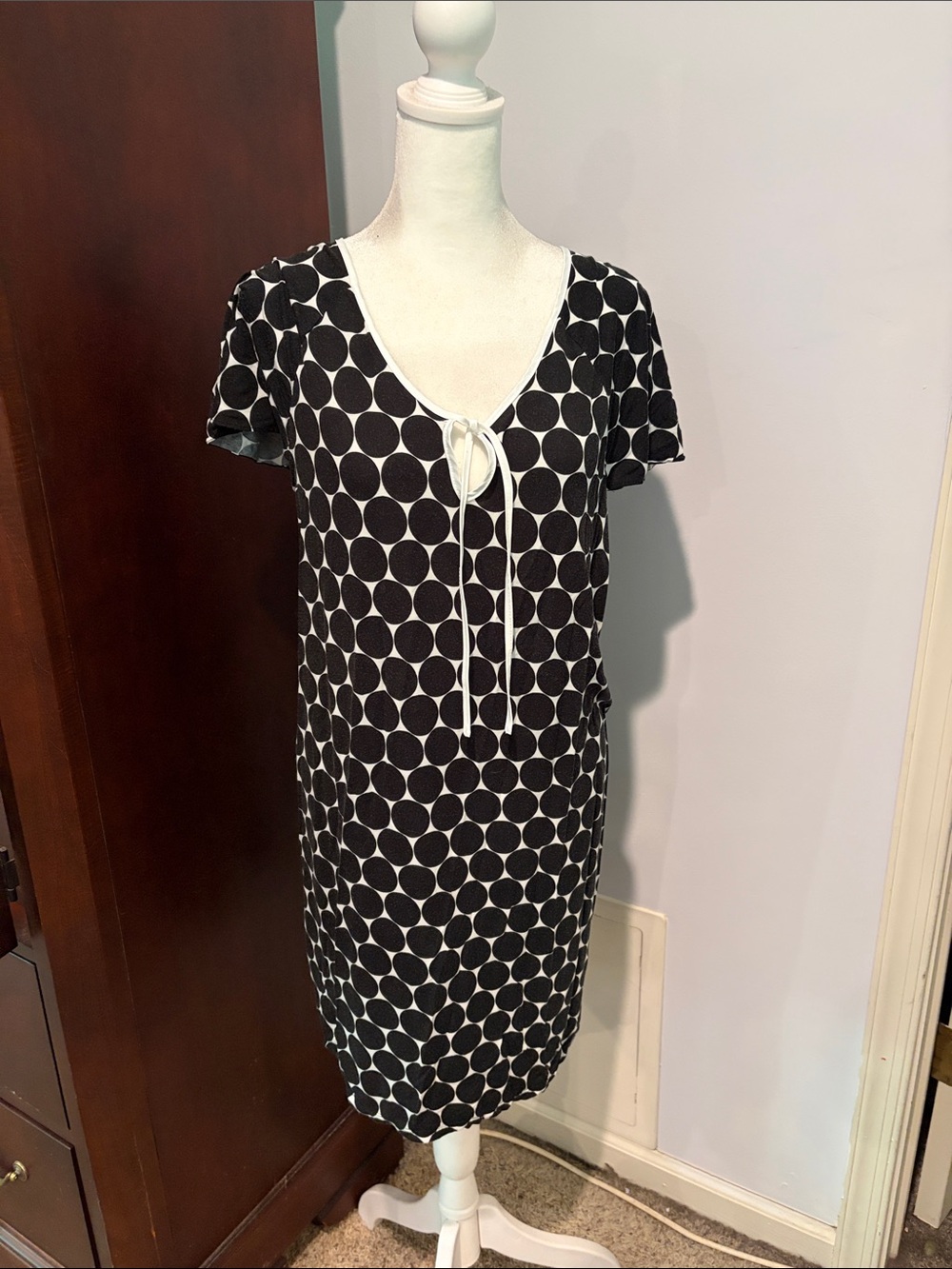 Kate Spade New York Flutter Sleeve Dot Motif Nightgown